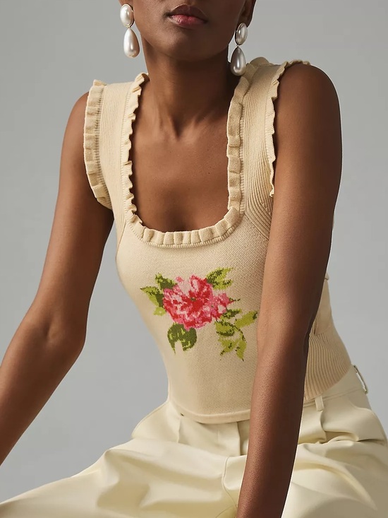 Anthropologie Tops - Anthropologie Women’s Bow-Back Sweater Tank